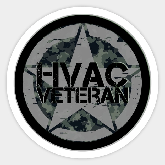 Hvac Veteran Tech Grey Camo Sticker by The Hvac Gang